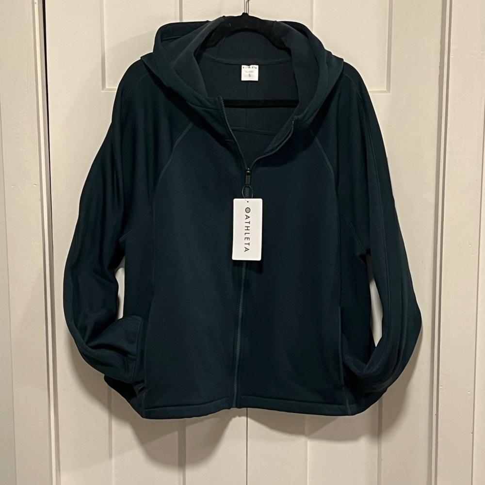 Athleta Cypress Green Altitude Edge Zip-Up Jacket NWT
